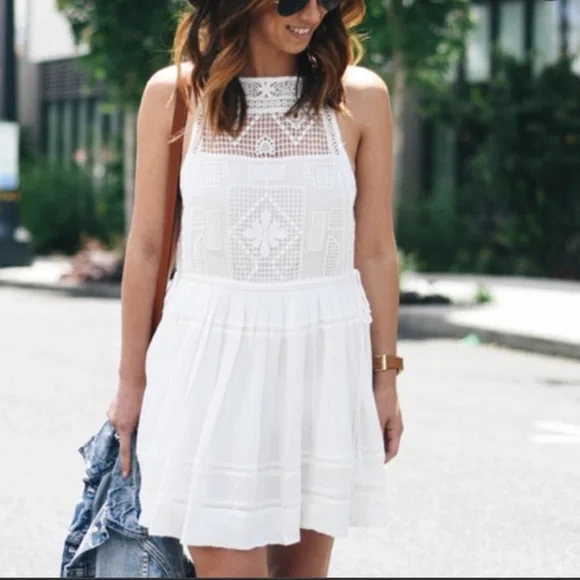 Free People | Dresses | Free People Emily Crochet Mini Dress | Poshmark
